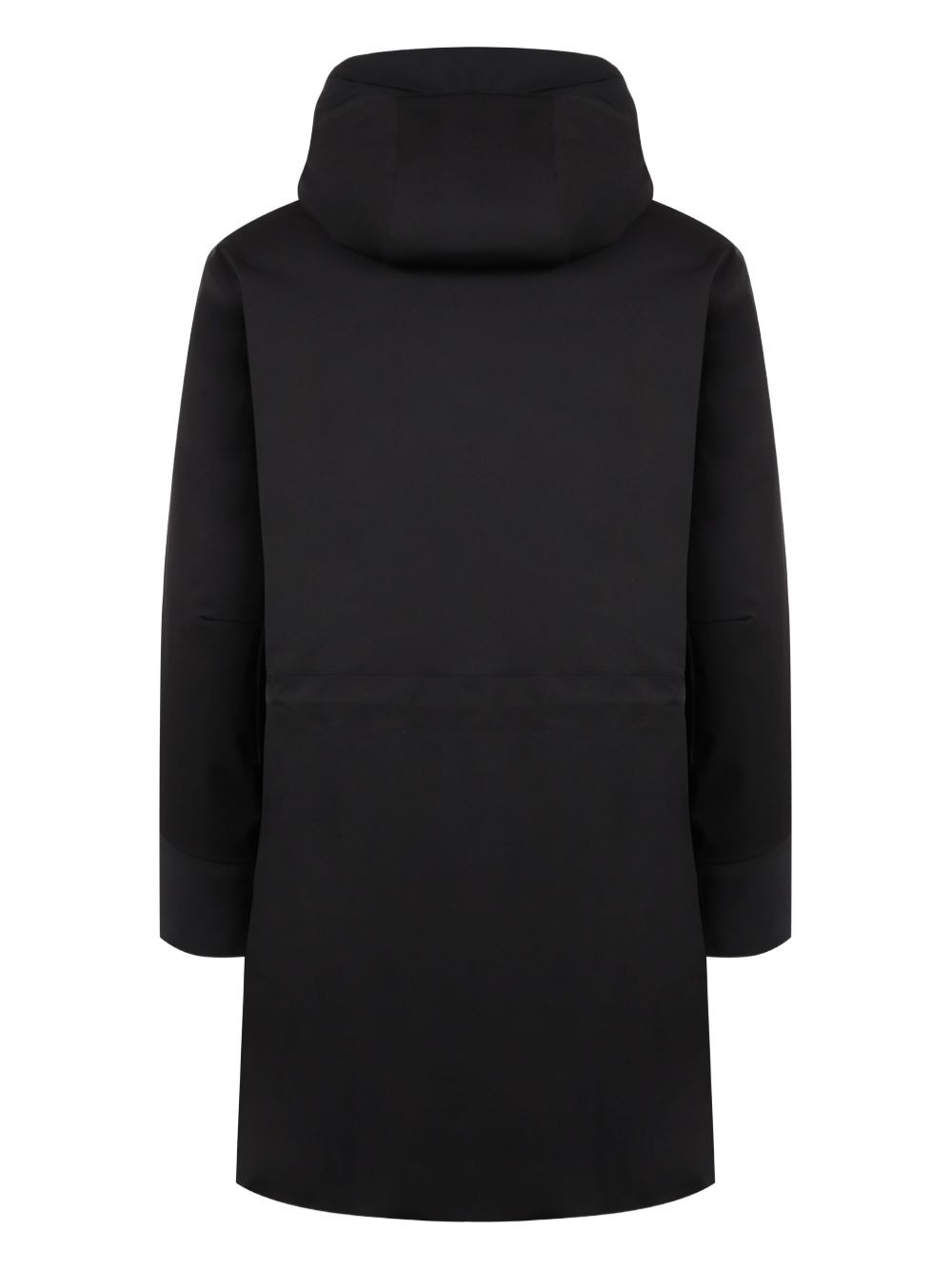 buttoned-pockets hooded parka - 2
