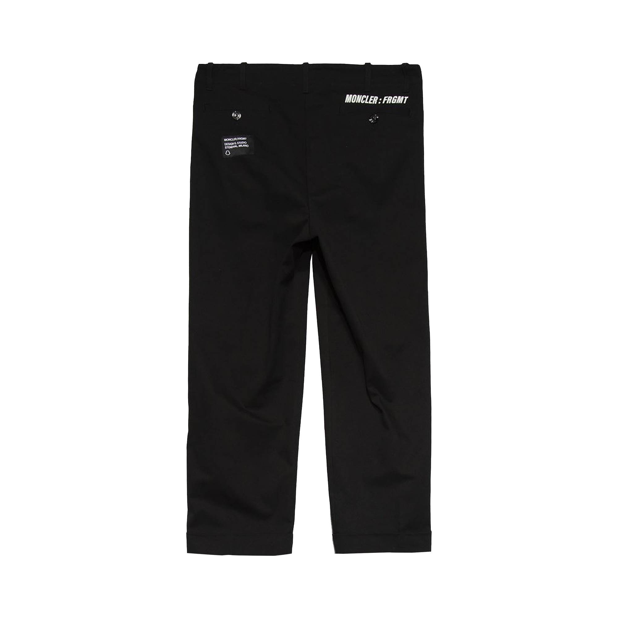 Moncler Genius x Frgmnt Hiroshi Fujiwara Logo Chinos 'Black' - 2