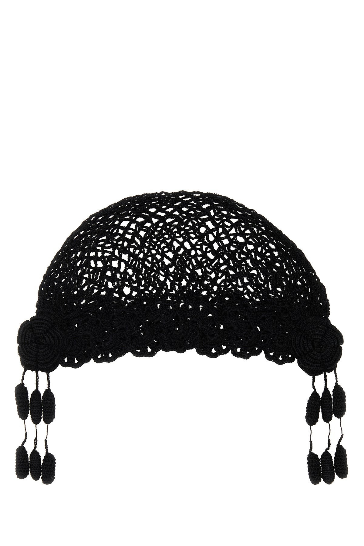 Black crochet Blossom beanie - 2