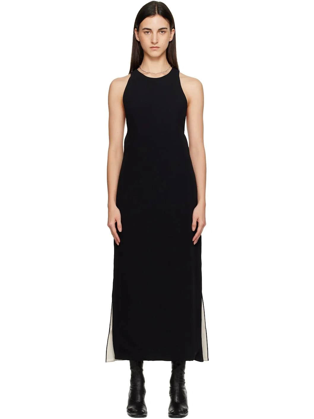 Black Racerback Maxi Dress - 1