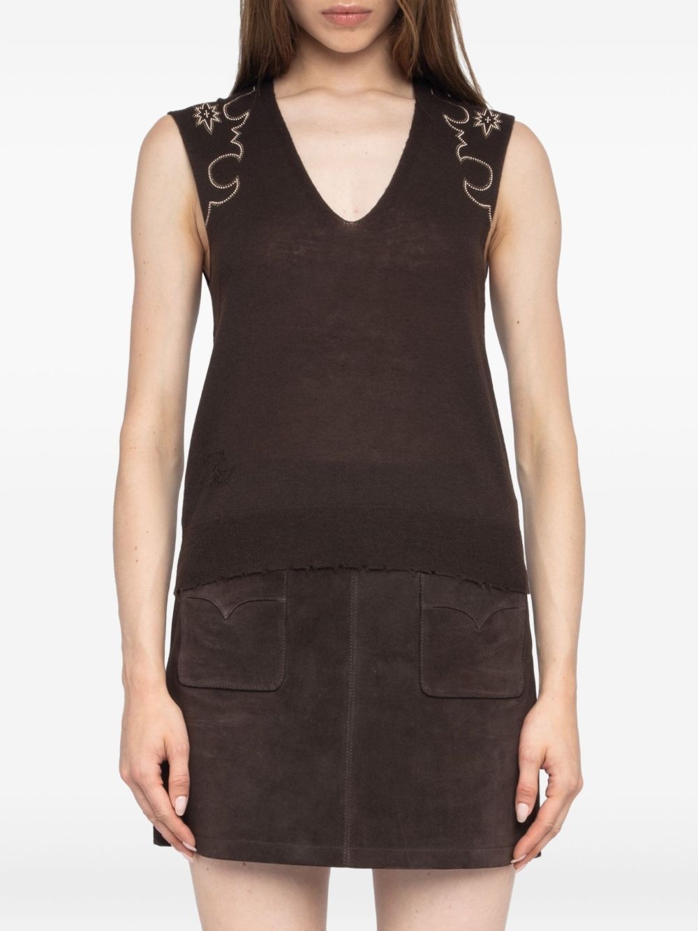 embellished sleeveless top - 4