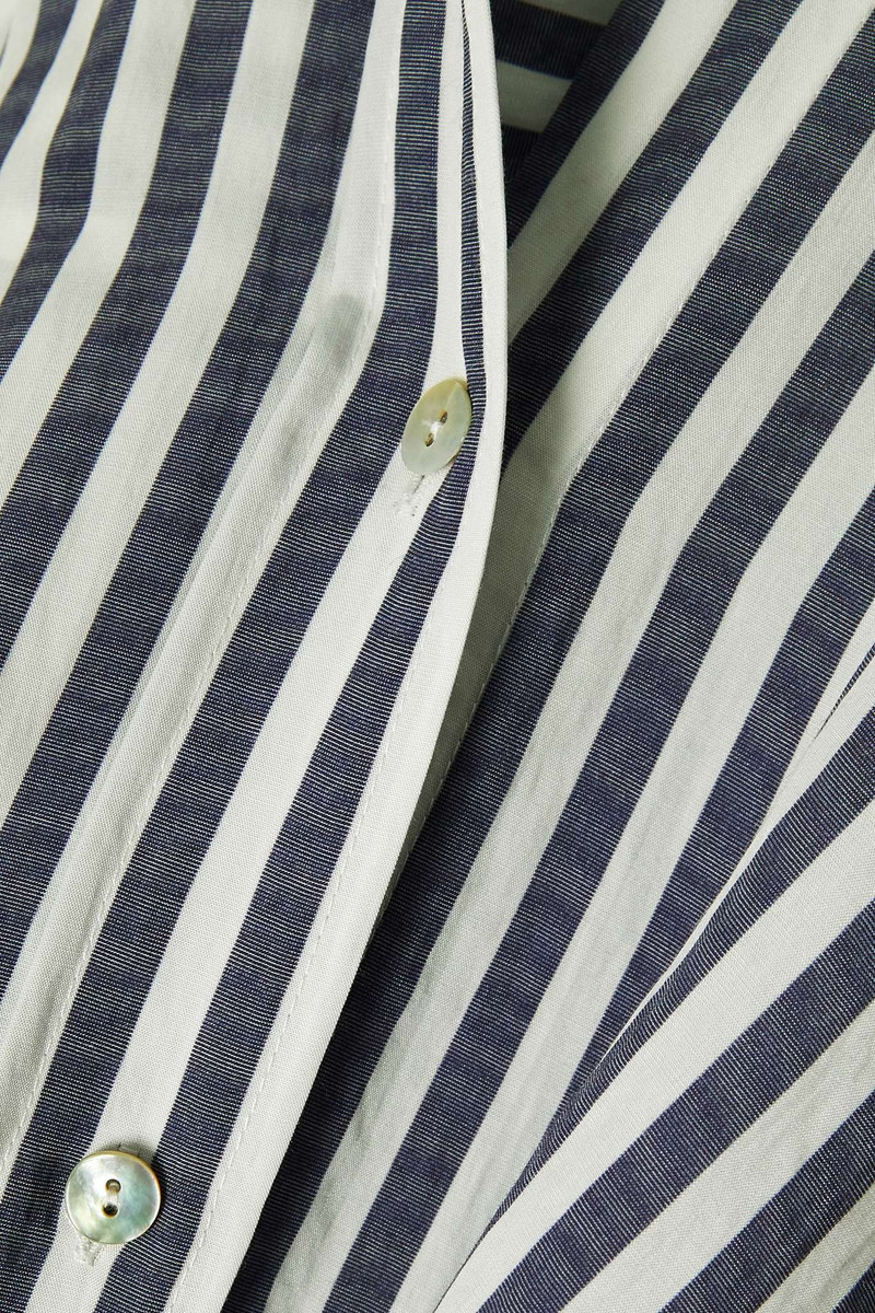 Belted striped TENCEL Lyocell-blend midi shirt dress 5