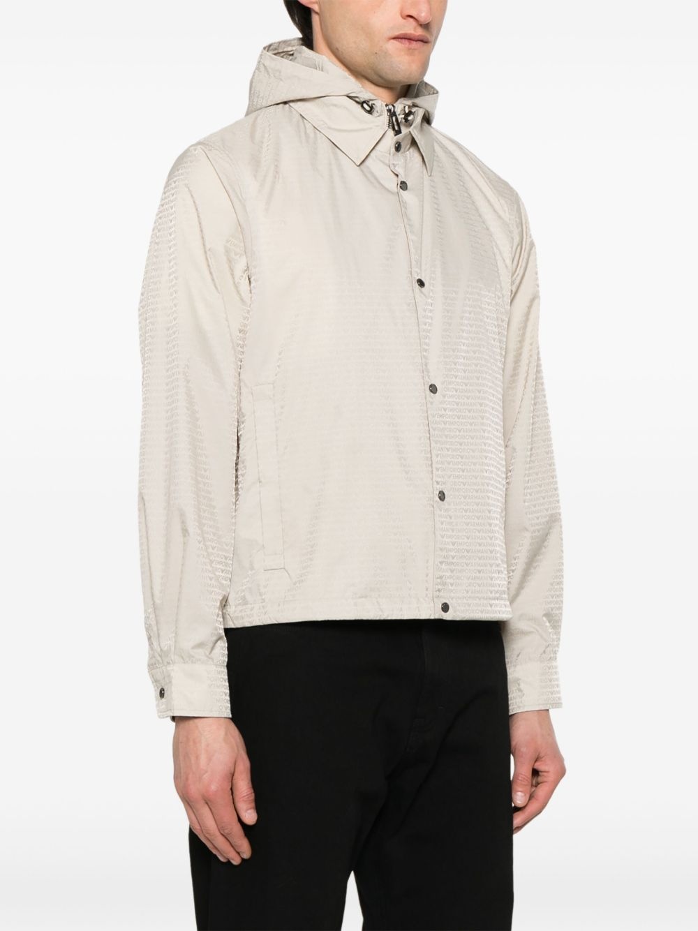 logo-pattern jacket - 3