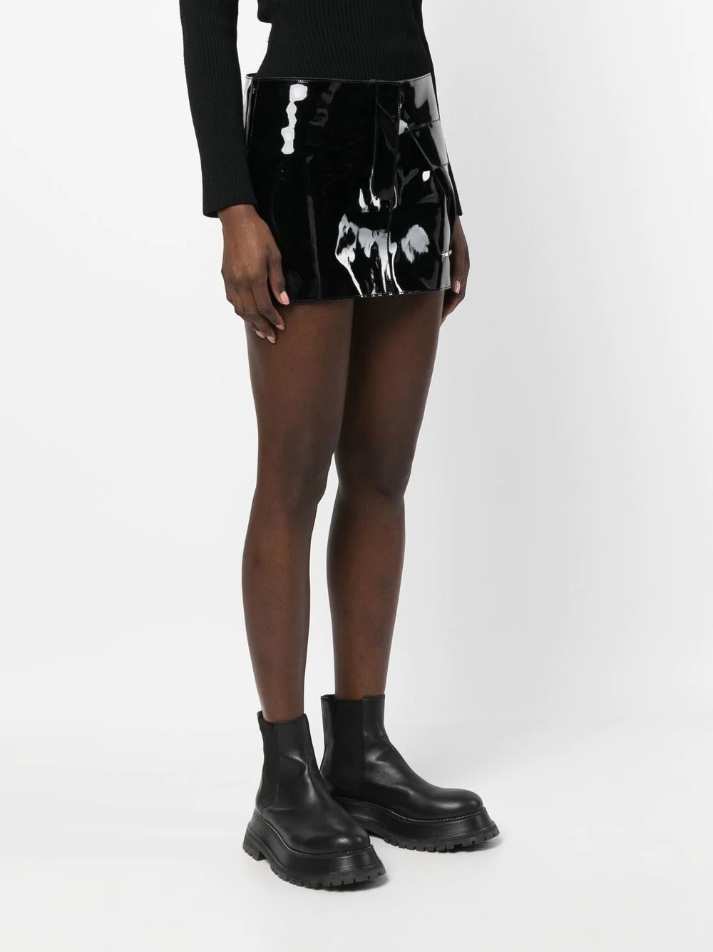 embossed-logo mini skirt - 3