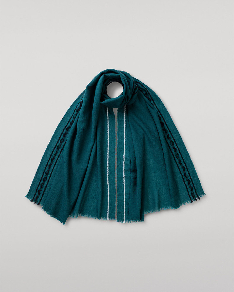 Cyrus Float Edge Green Scarf 1