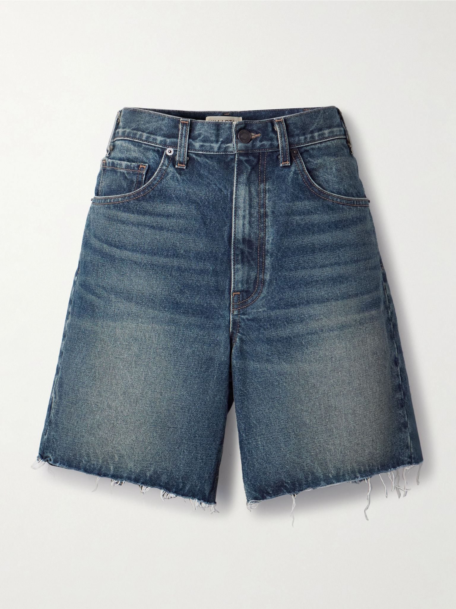Russel frayed denim shorts Dark denim - 1