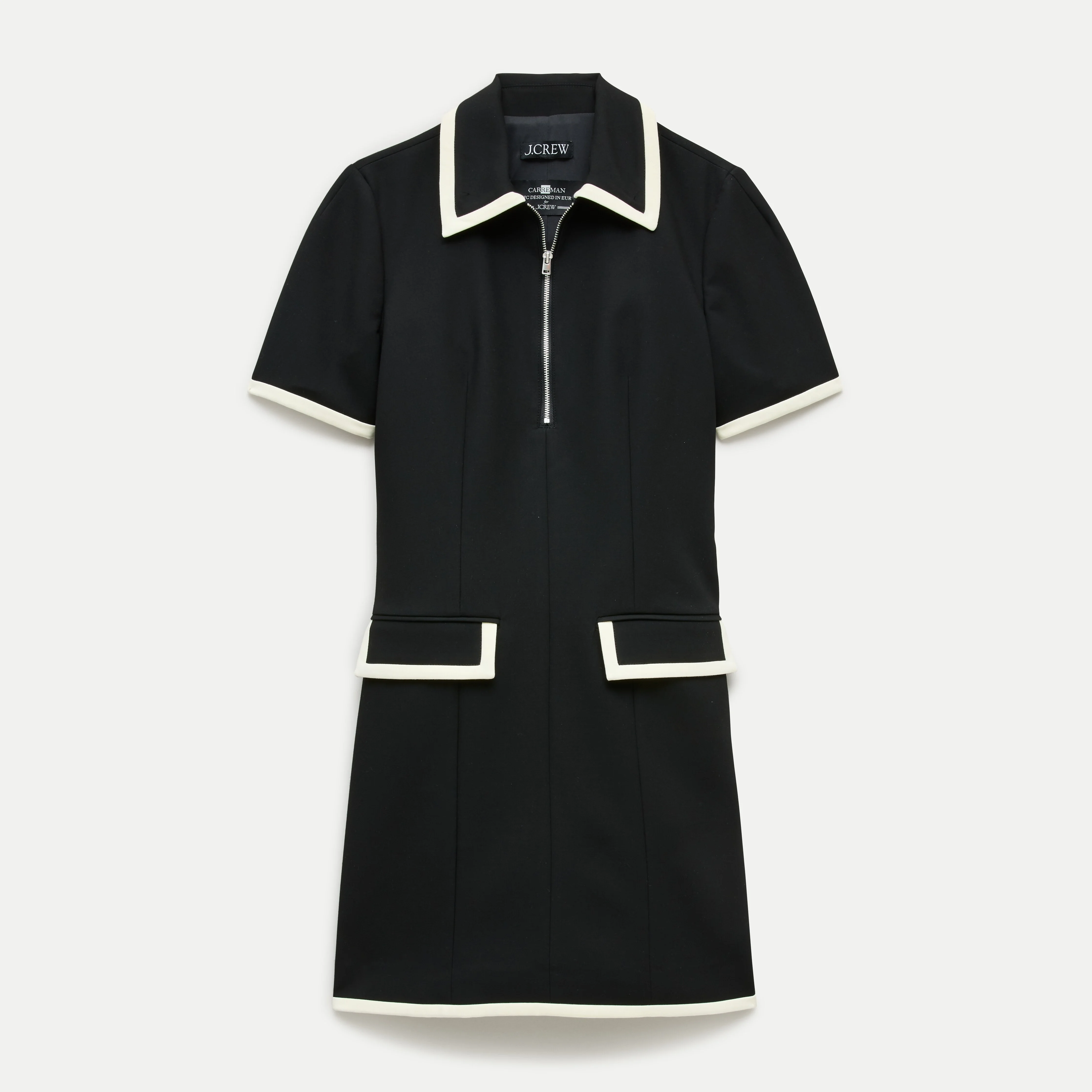 Parc dress in contrast-trim four-season stretch - 1