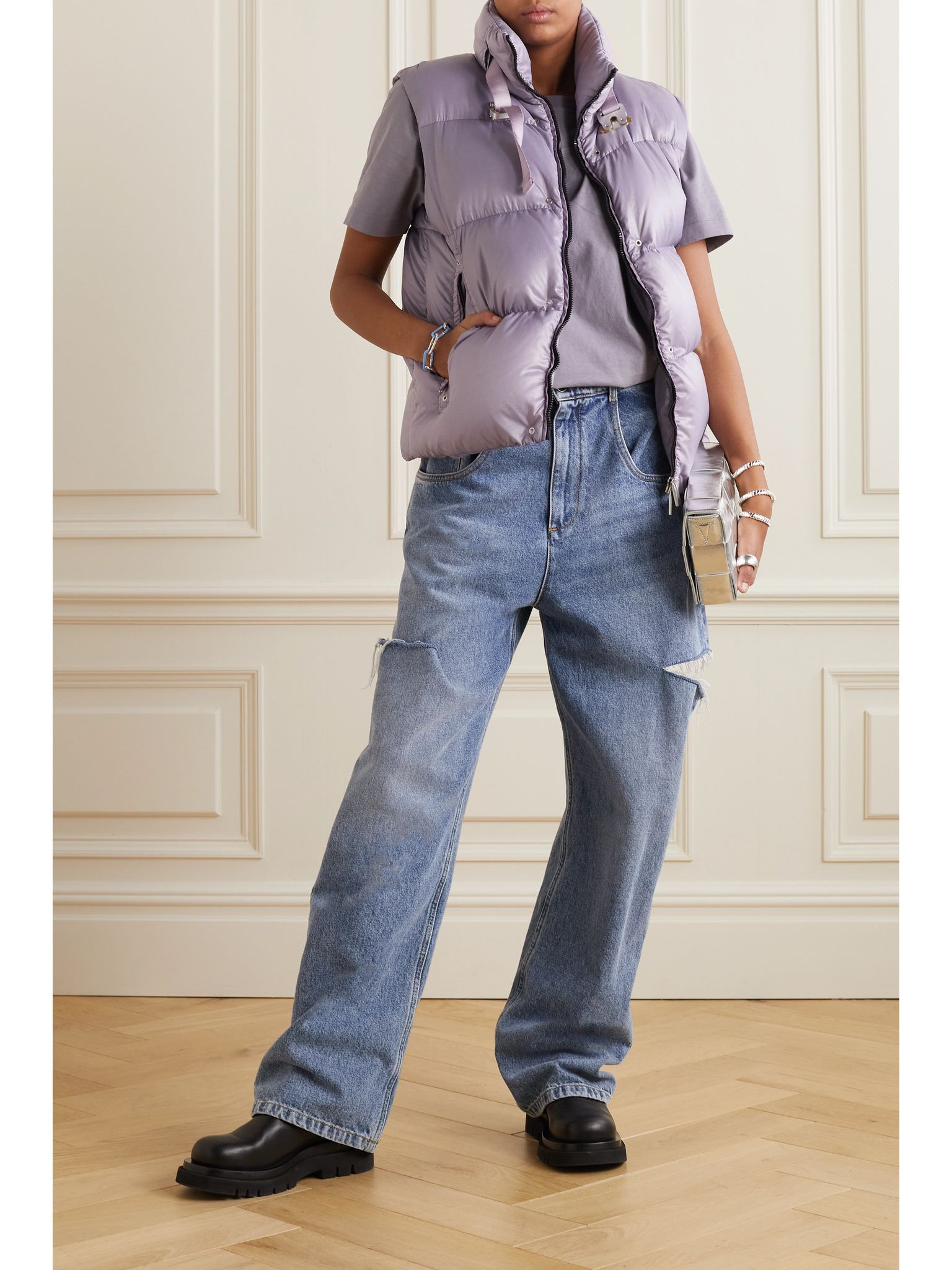 + 1017 ALYX 9SM Islote quilted shell down vest Lavender - 2
