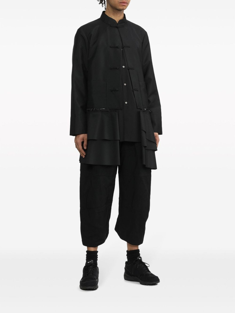 BLACK COMME des GARÇONS cut-out wool-blend coat outlook