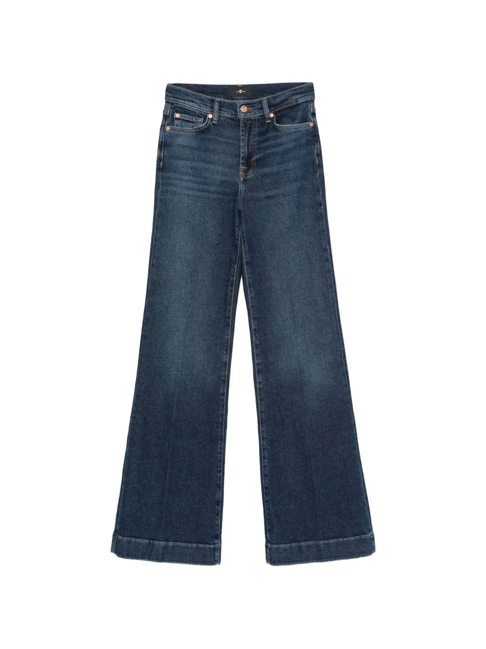 logo-patch wide-leg jeans - 1
