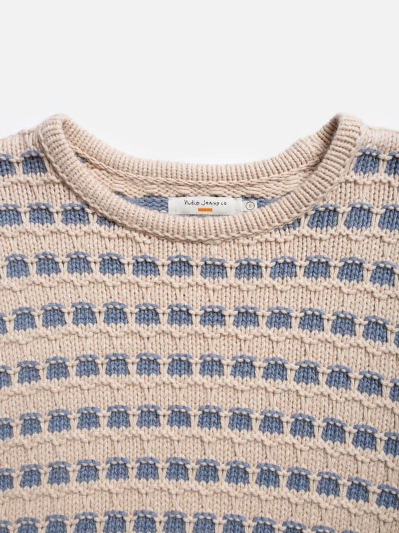 Gerd Striped Knit Sweater Blue/Beige 4