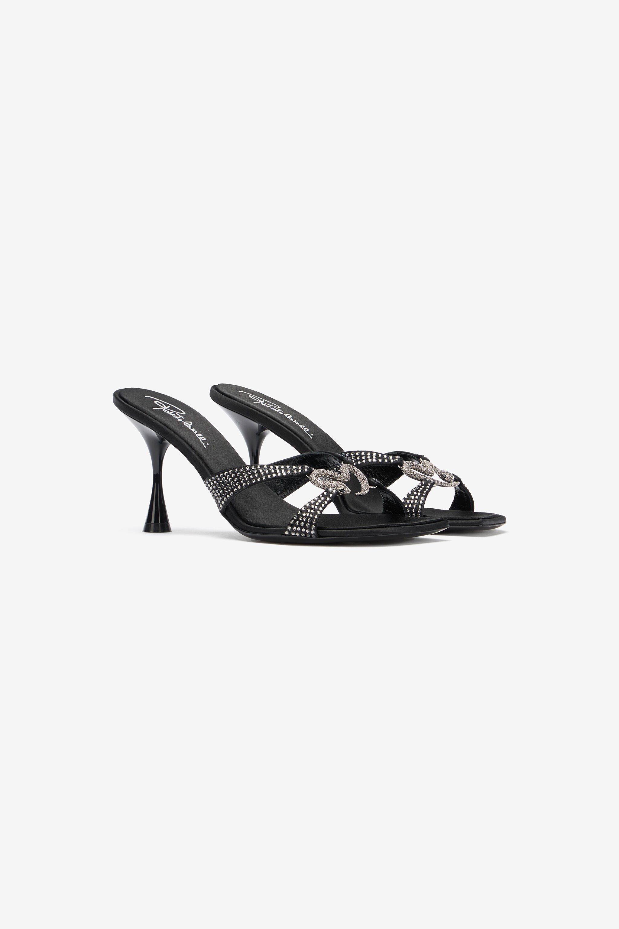 Sandals With Rhinestones And Bejeweled Snake - 2