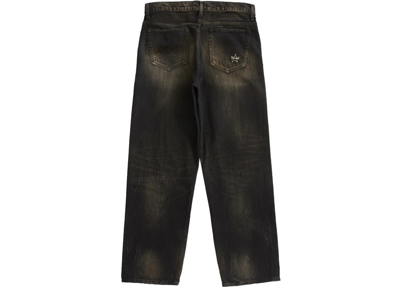 Supreme Supreme Distressed Loose Fit Selvedge Jean Washed Black outlook