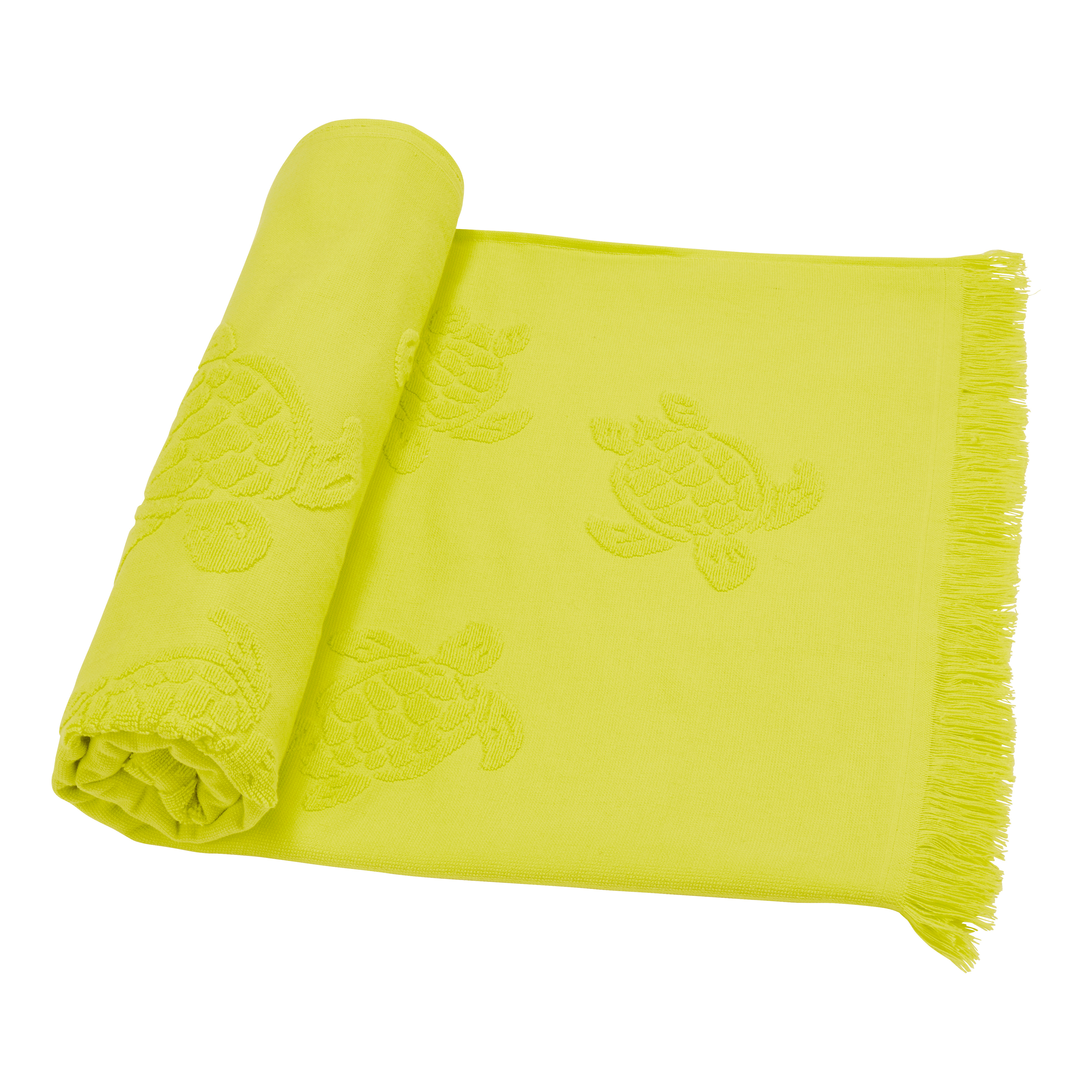 Beach Fouta in Organic Cotton Turtles Jacquard - 3