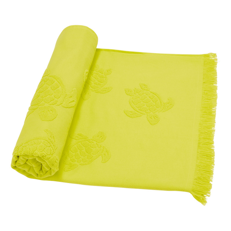 Beach Fouta in Organic Cotton Turtles Jacquard 3