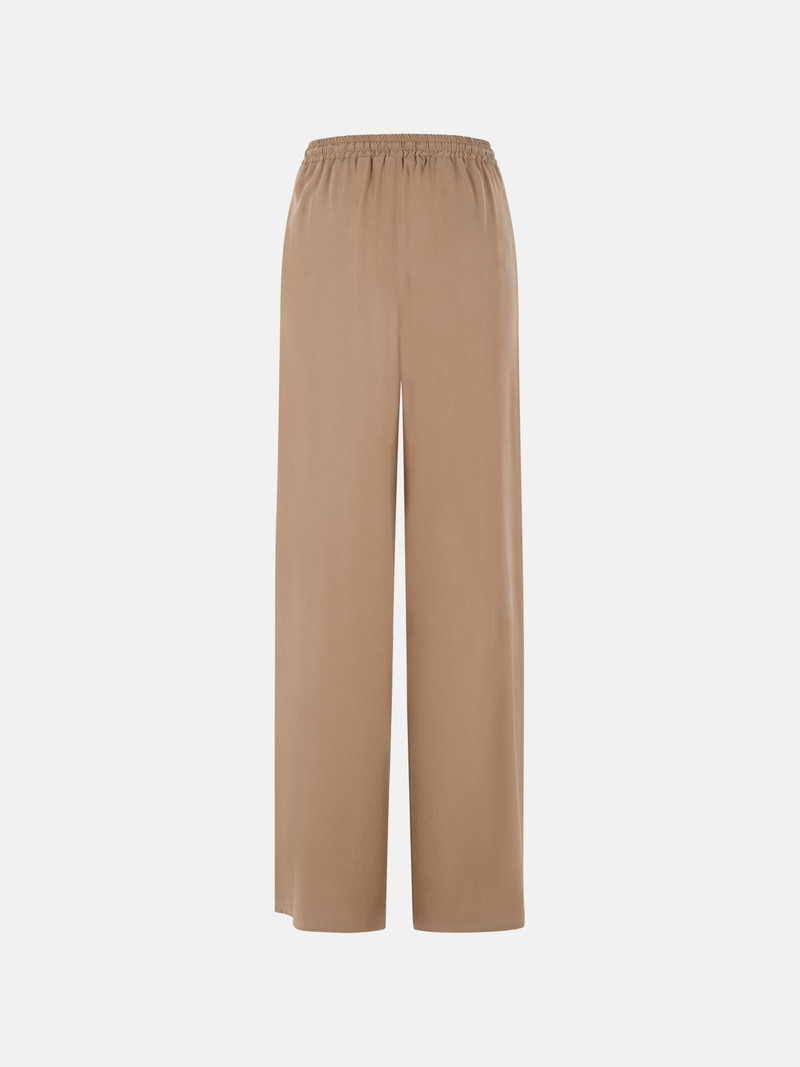 Max Mara 'GENERO' WIDE TROUSERS IN WASHED HAZELNUT SILK outlook