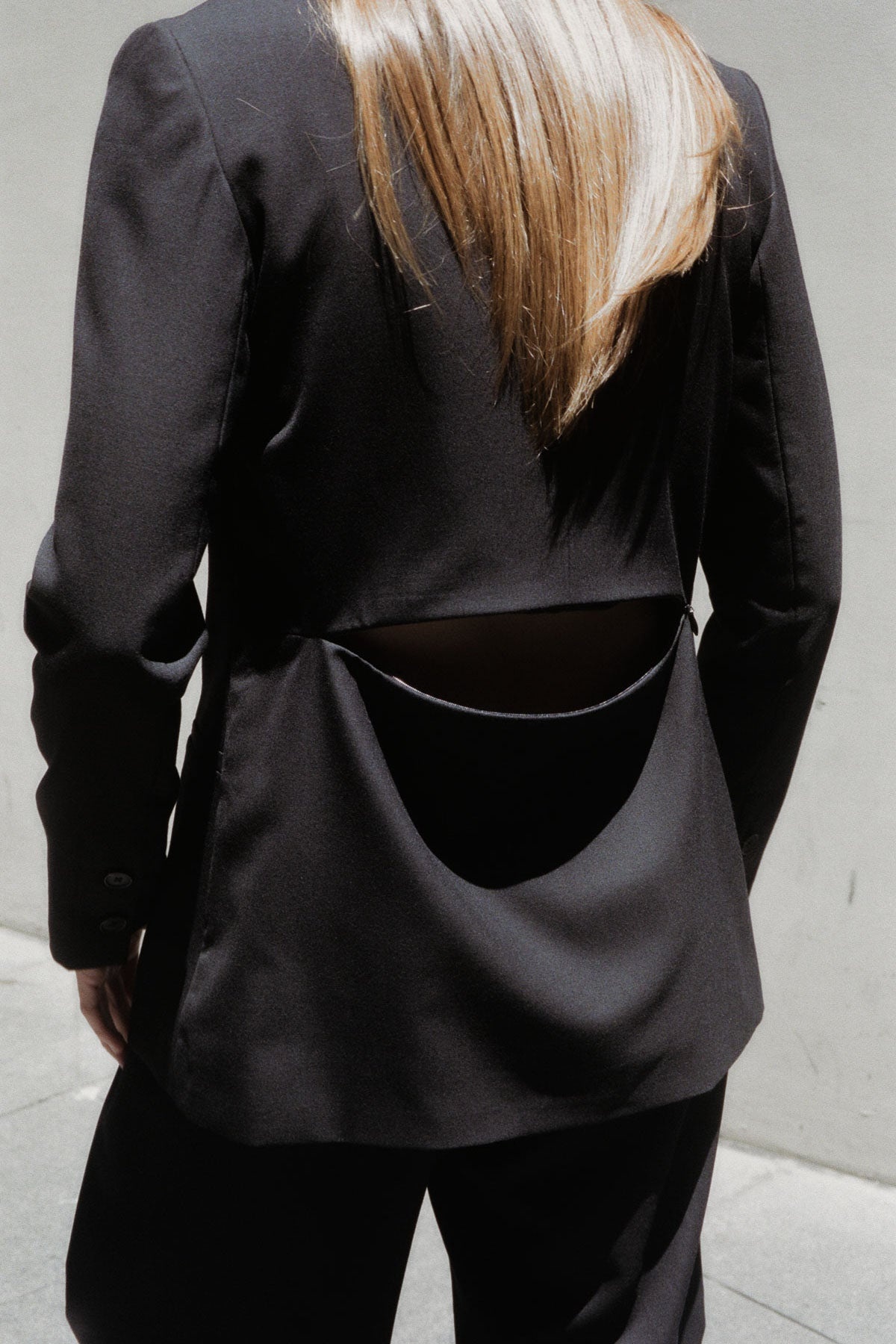 Zip Detail Blazer - Black - 6