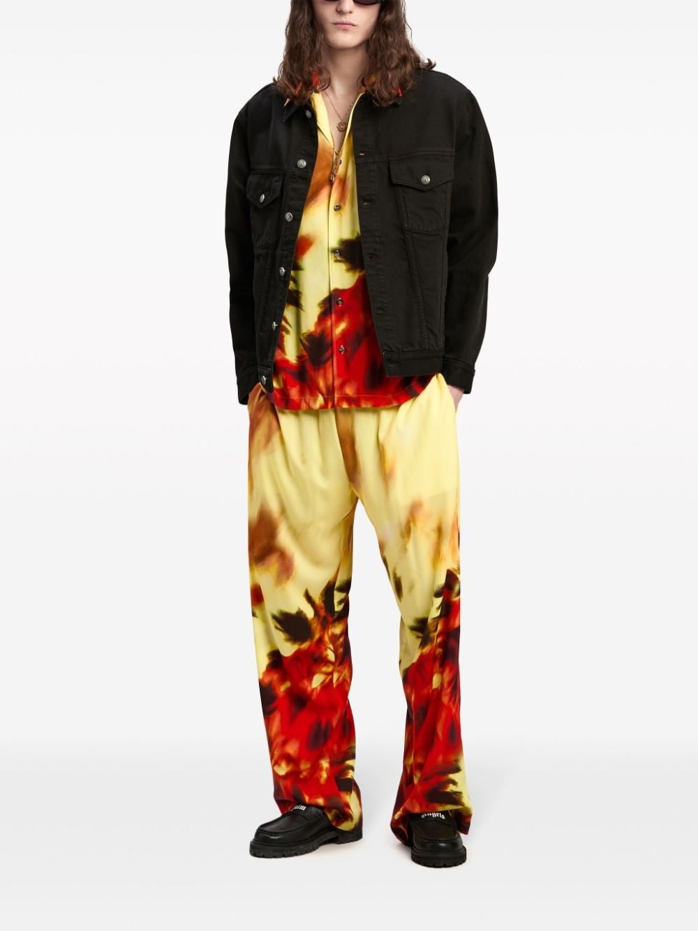 abstract-print track pants - 2