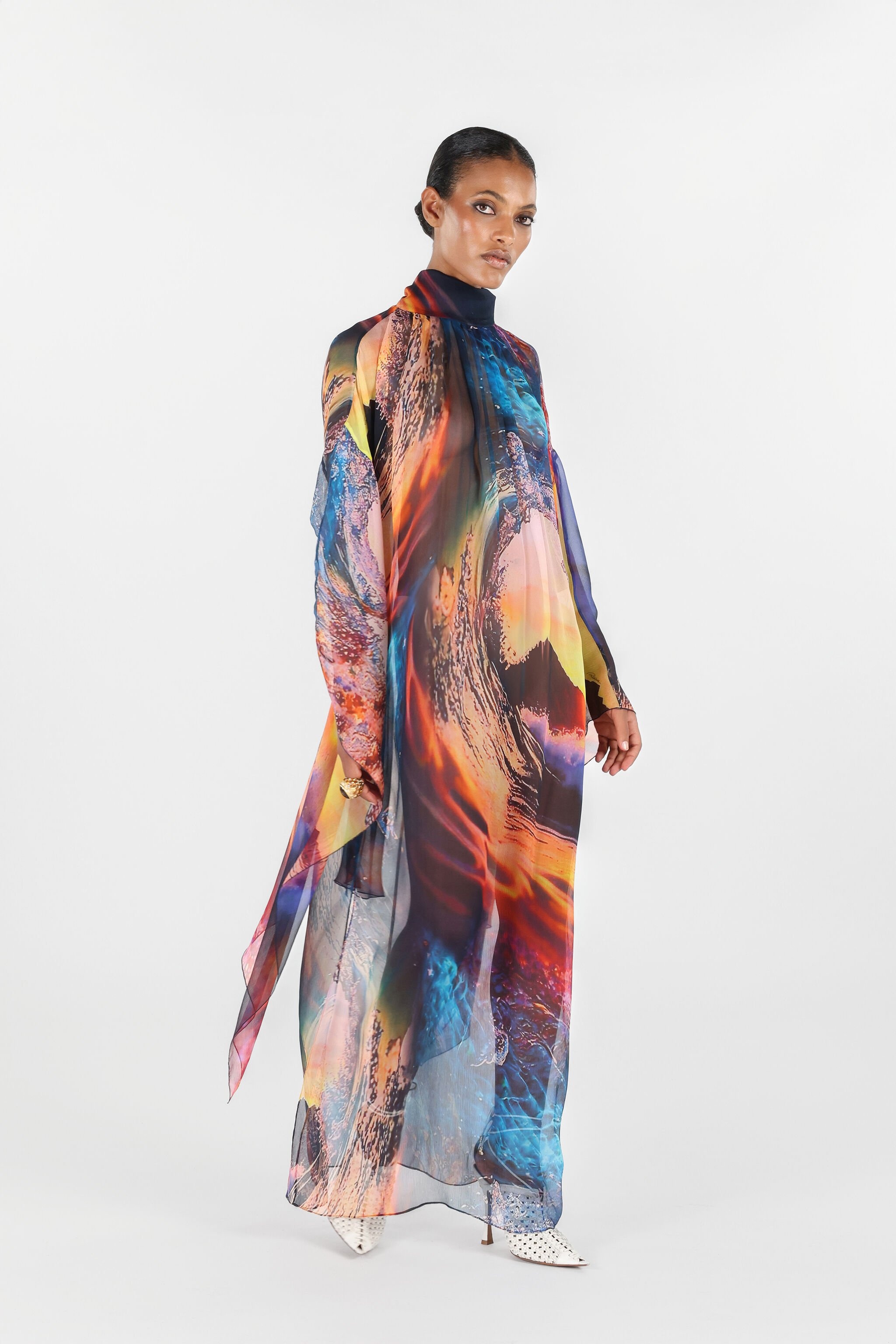 Itaca Print Long Dress - 3