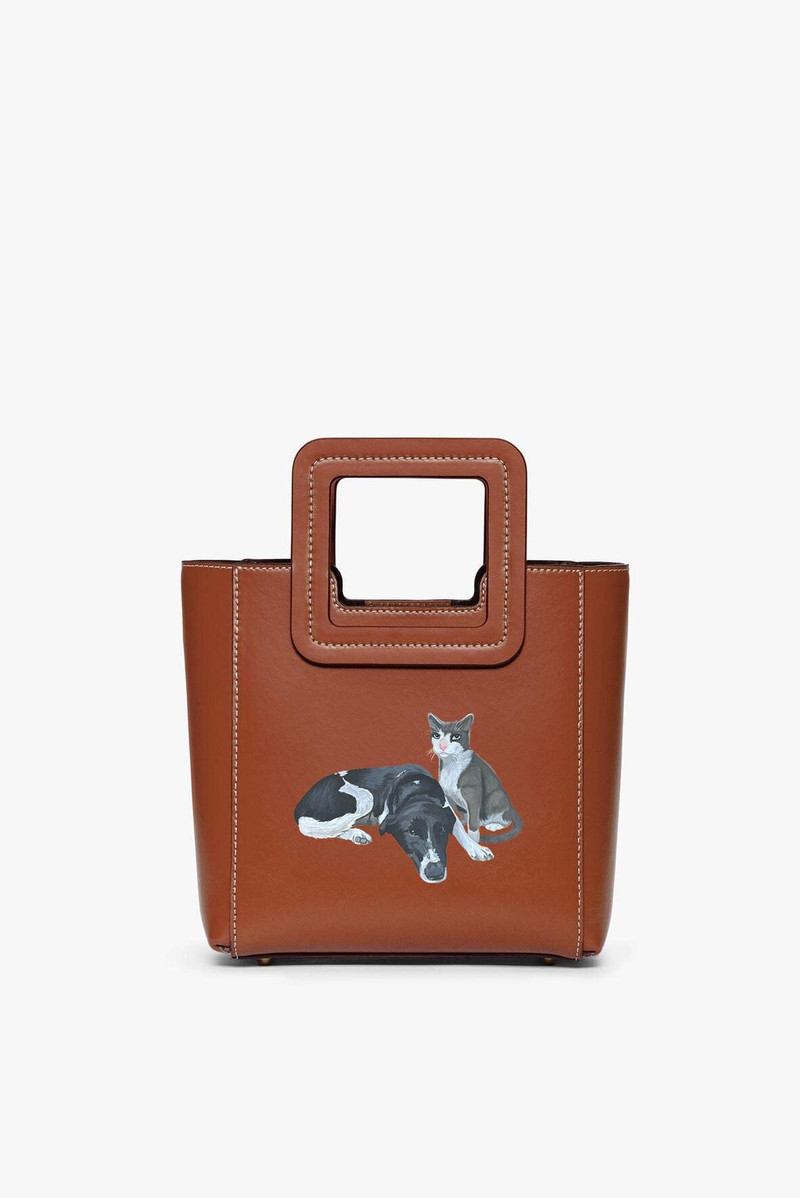 STAUD STAUD CUSTOM MINI SHIRLEY LEATHER BAG | TAN outlook