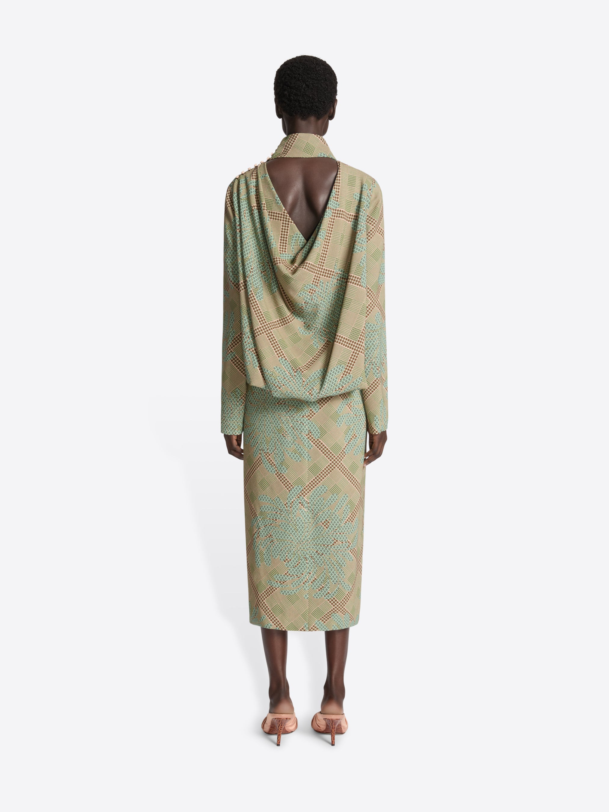 PRINTED VISCOSE DRESS - 4