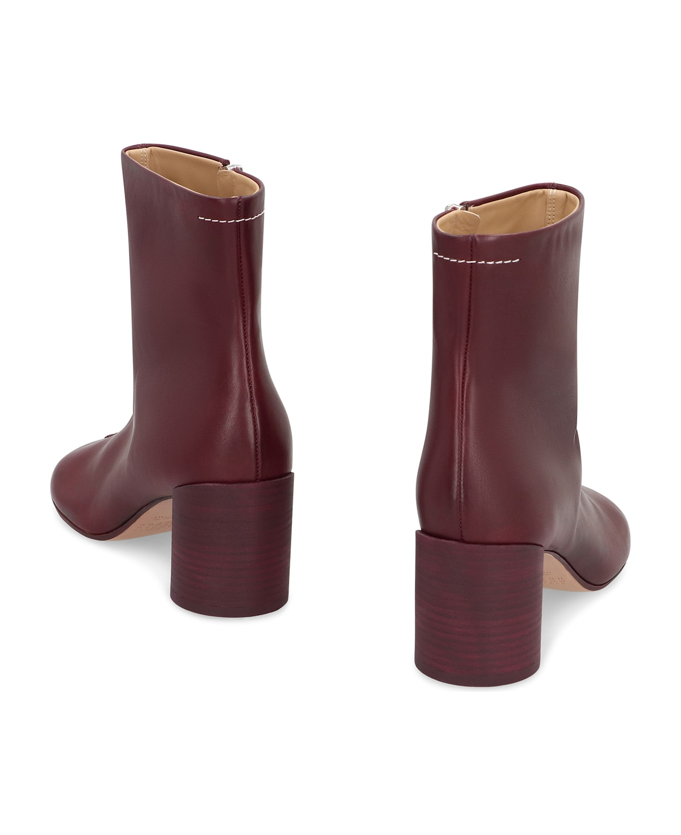 'anatomic' Burgundy Leather Ankle Boots - 4