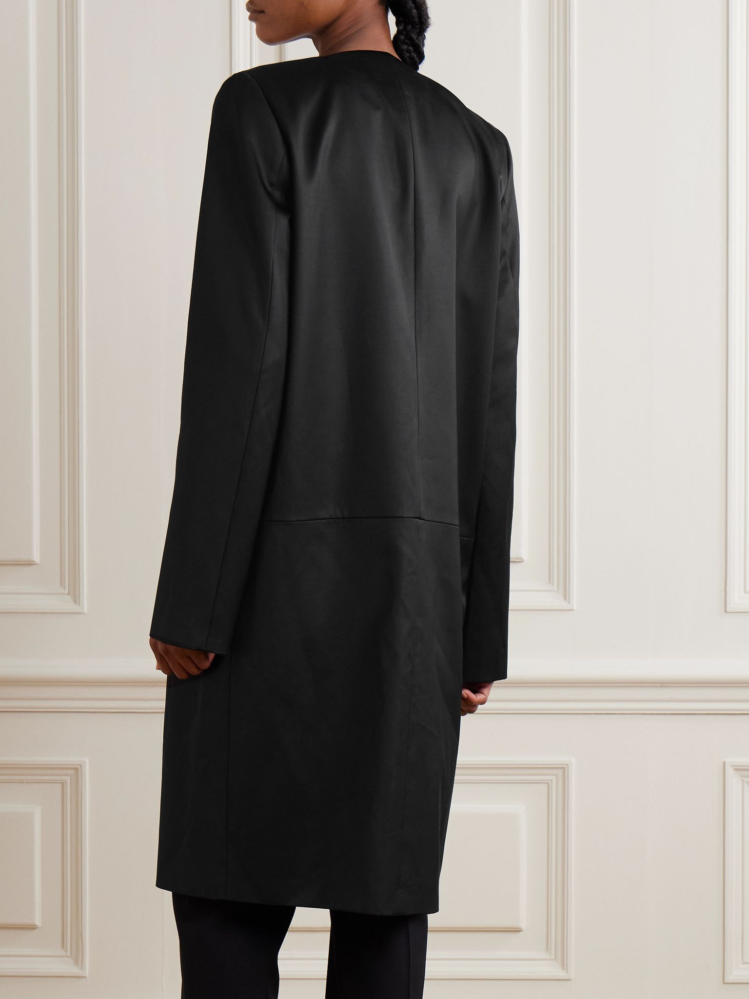 Silk coat Black - 4