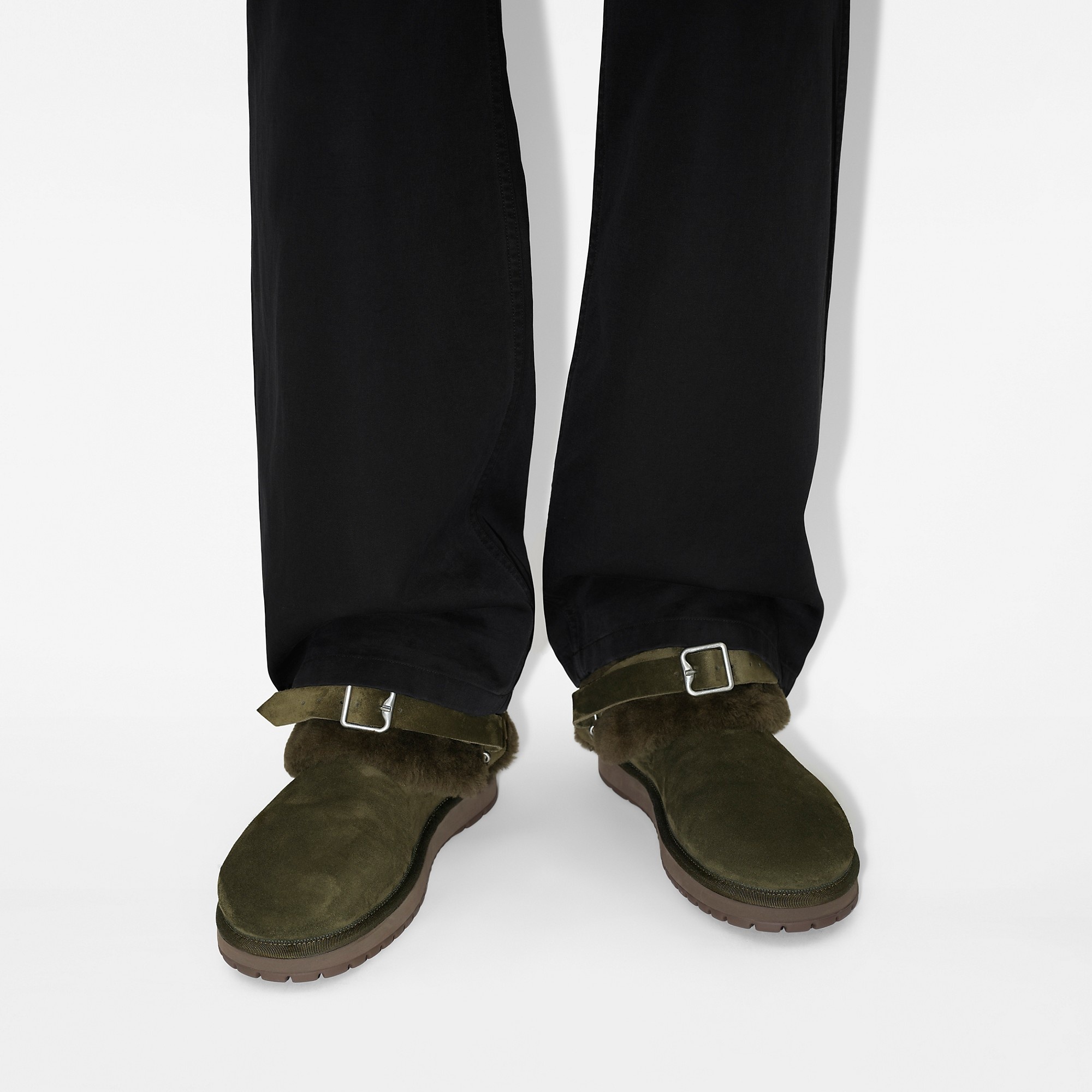Suede and Shearling Chubby Boots - 7