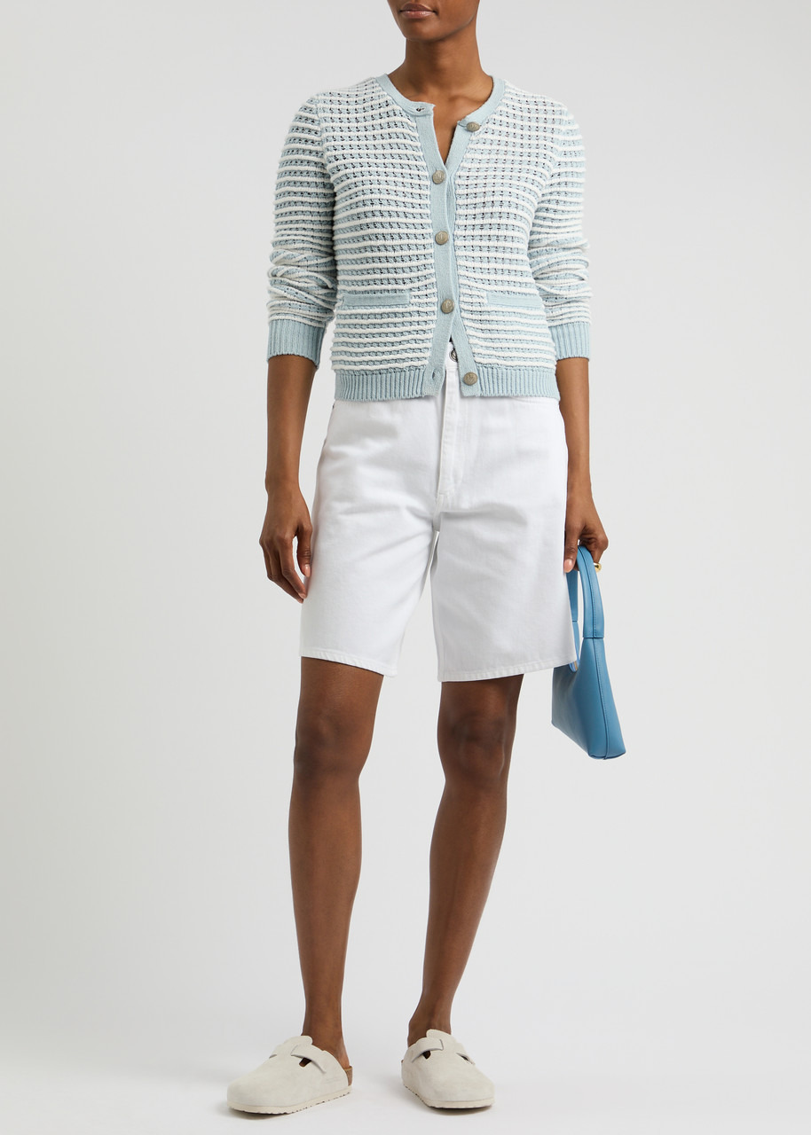 Marlee striped cotton-blend cardigan - 4