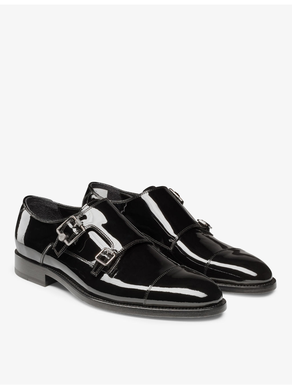 Finnion double-strap patent-leather monk shoes - 3