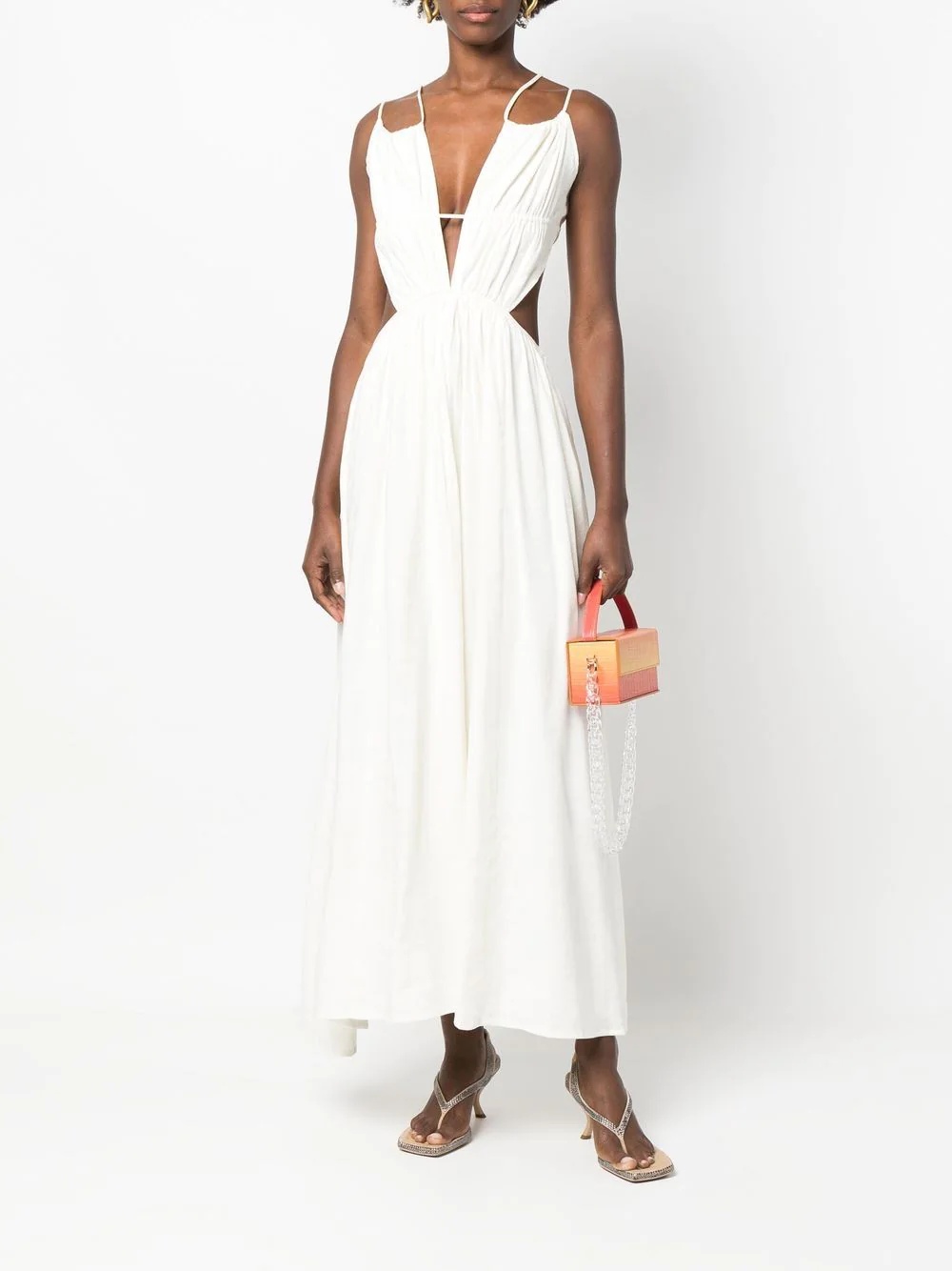 open-back midi dress - 2