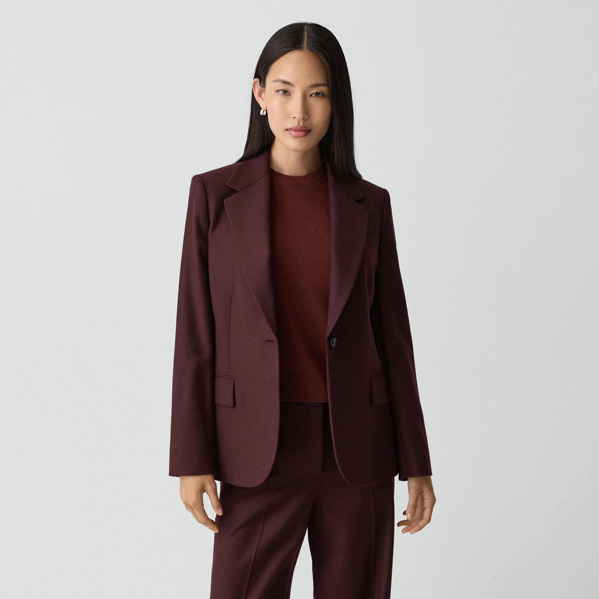 Lynnia Blazer in Sleek Flannel - 2