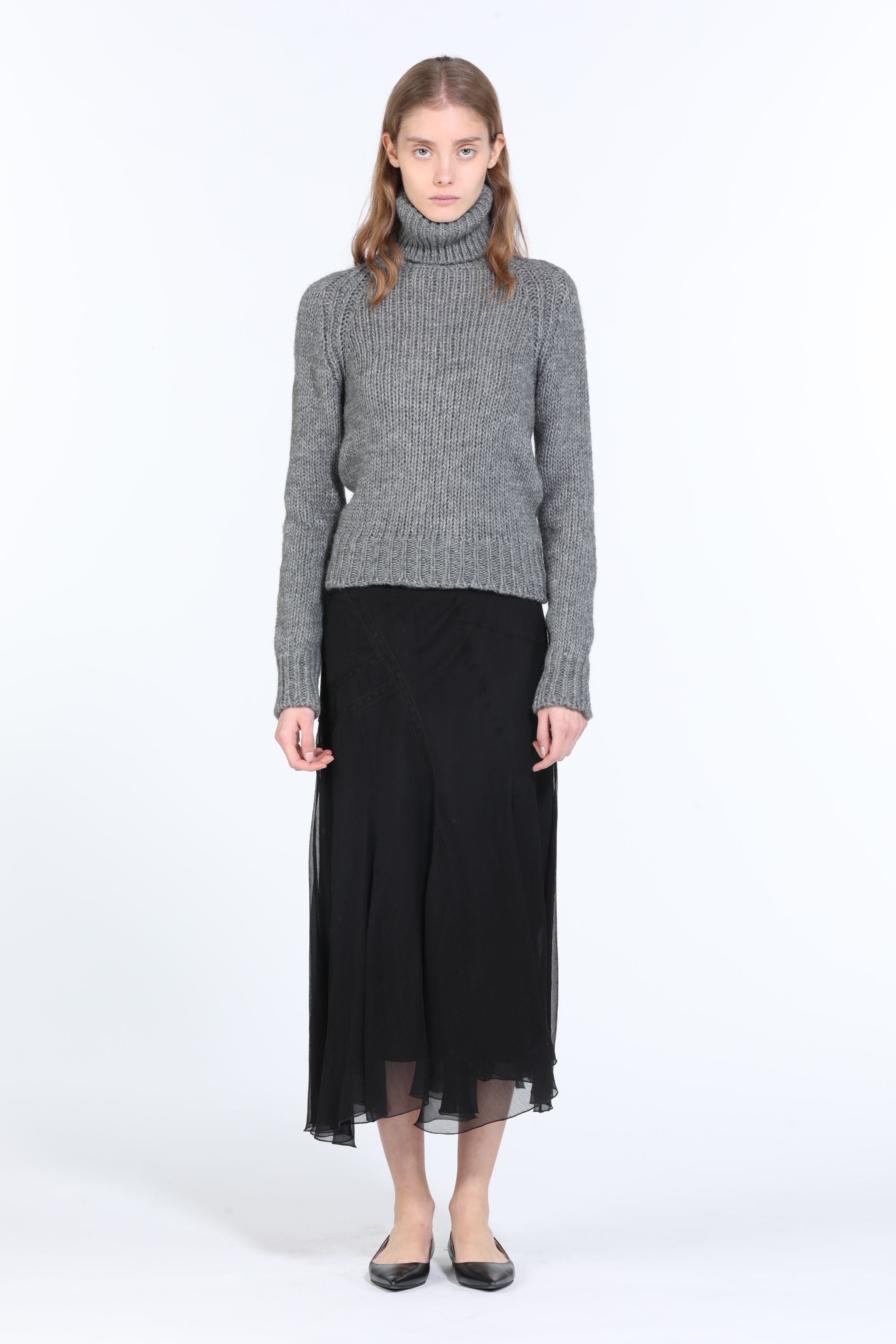 ROLL-NECK CUT-OUT SWEATER - 4