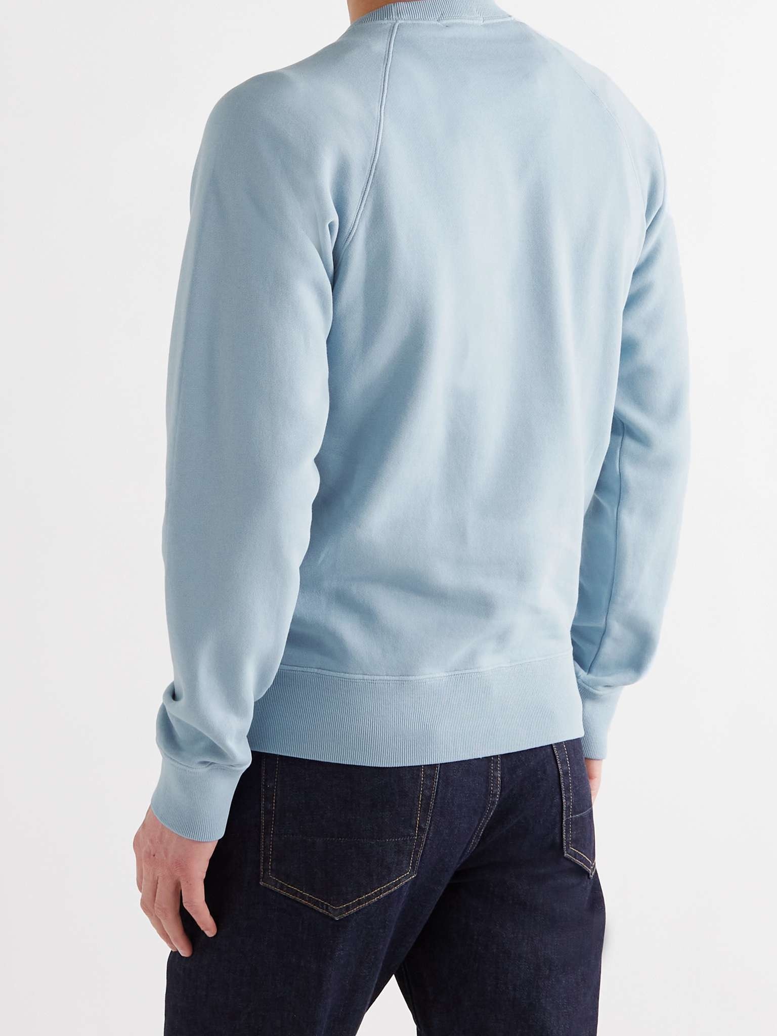 Garment-Dyed Fleece-Back Cotton-Jersey Sweatshirt - 4