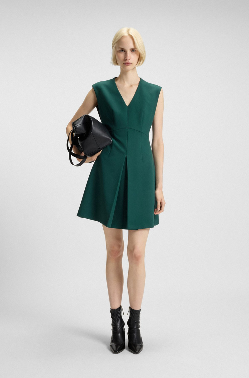 HUGO REGULAR-FIT SLEEVELESS DRESS WITH FRONT PLEAT outlook