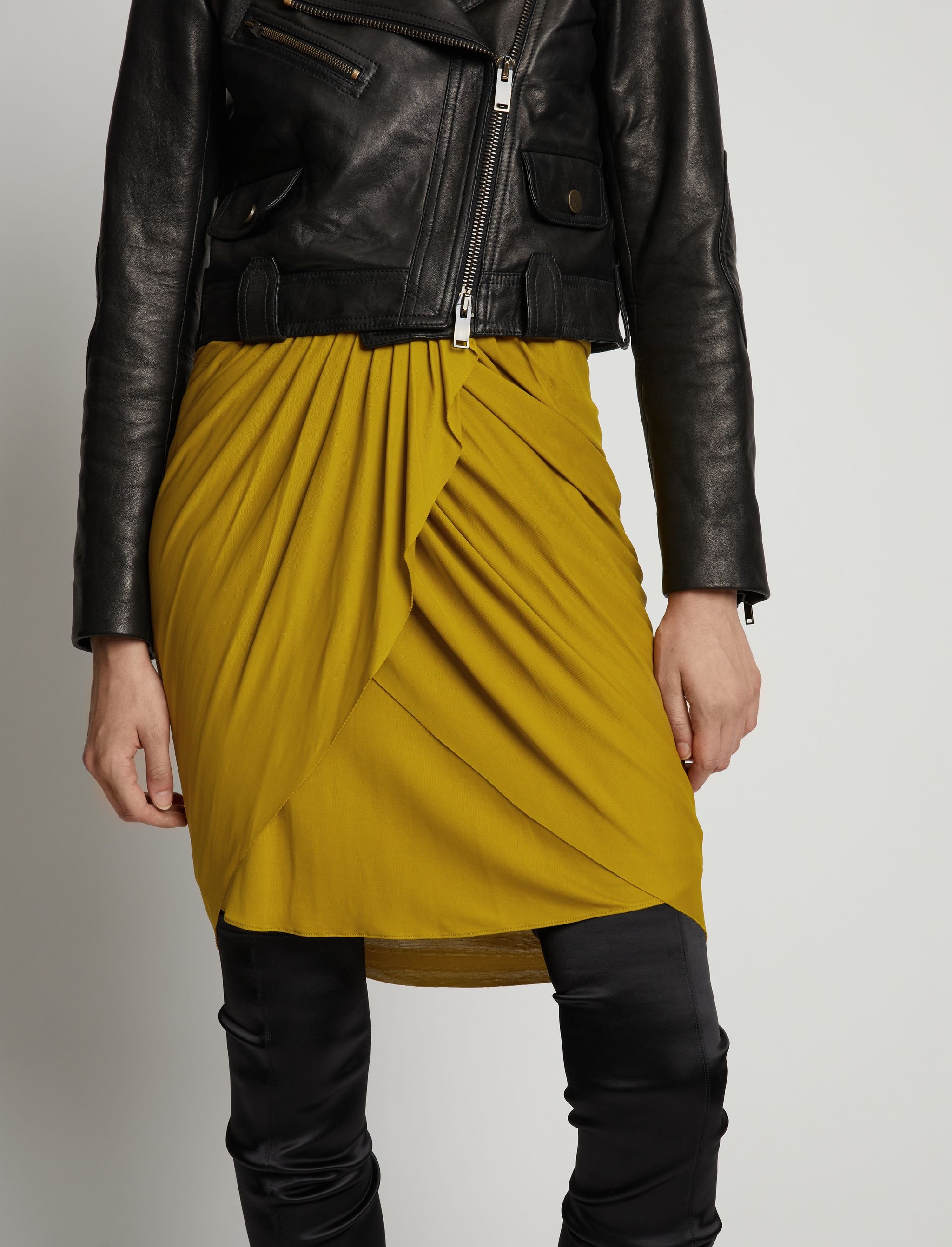 Jersey pleated mini skirt - 5