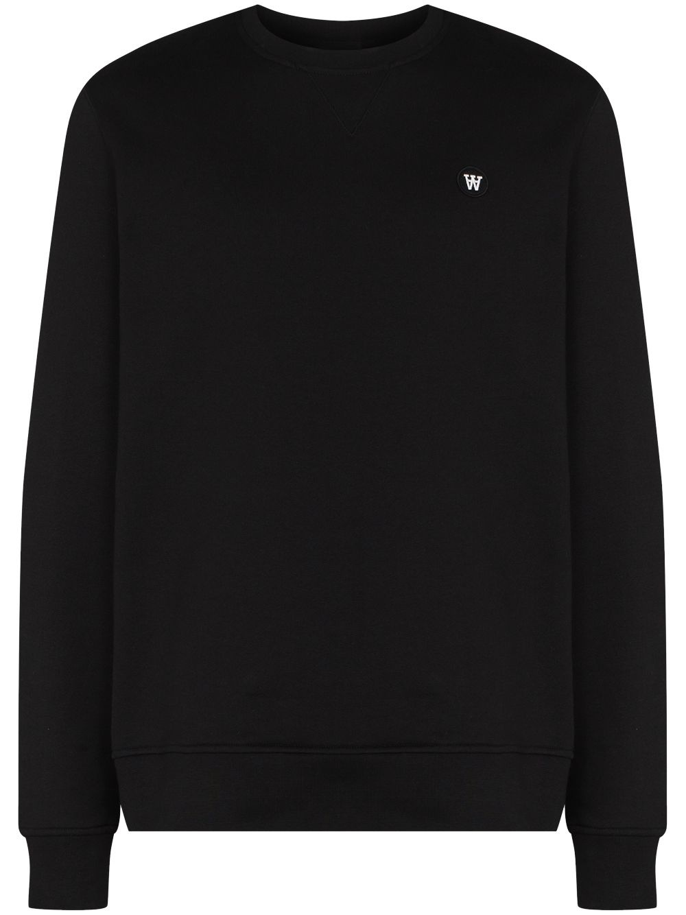 logo-patch crew neck sweatshirt - 1