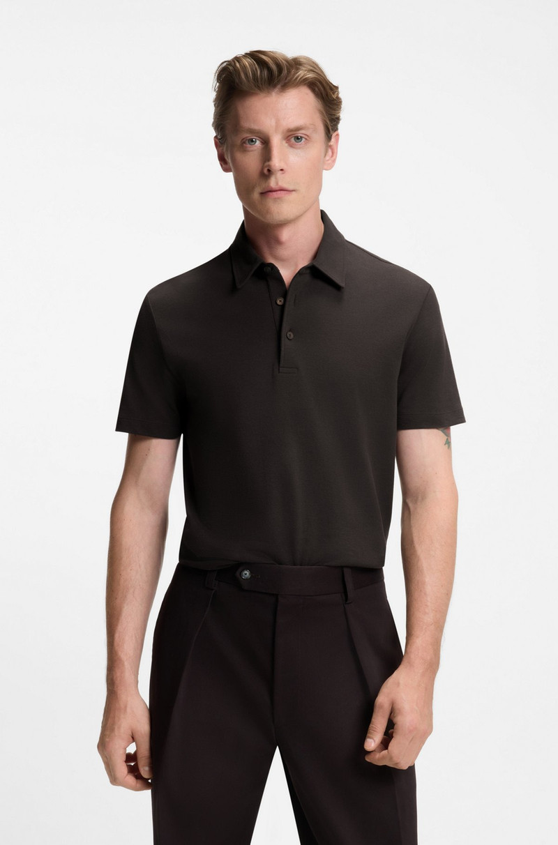 BECKHAM X BOSS POLO SHIRT IN COTTON AND SILK 2