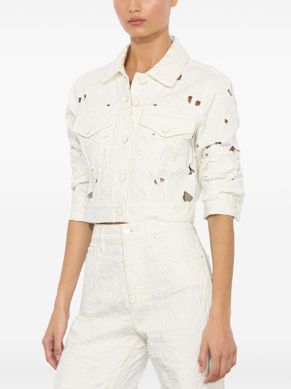 Chloe embroidered denim jacket - 5