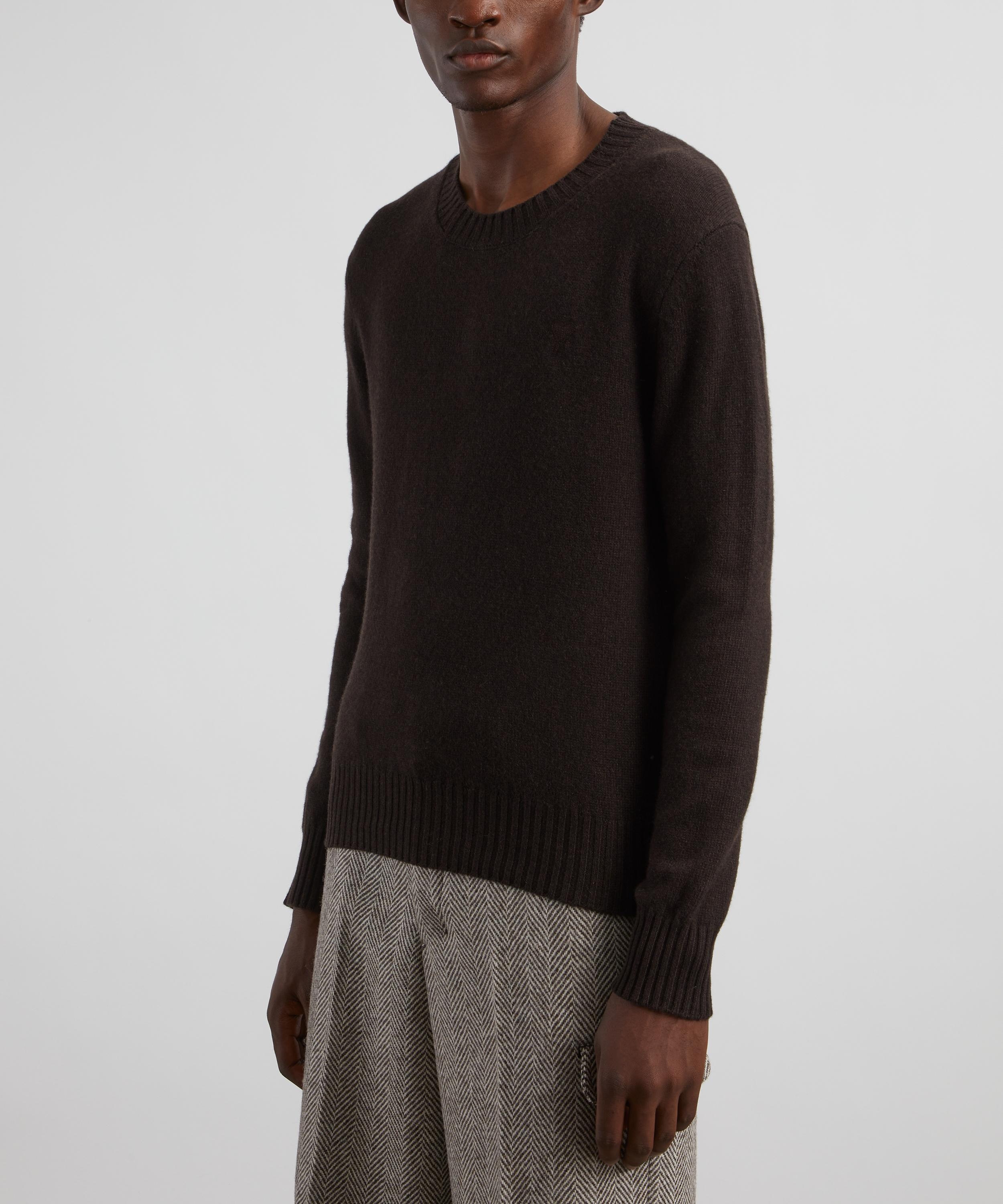 Cashmere Ami de Coeur Crew-Neck Jumper in Dark Coffee - 3