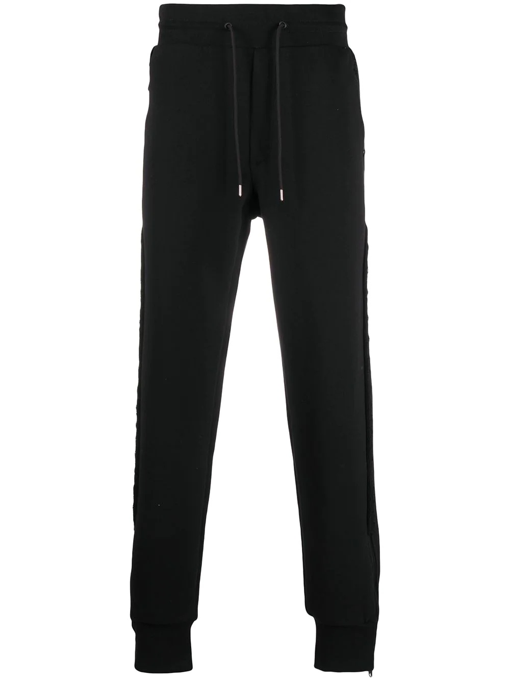 drawstring cotton track pants - 1