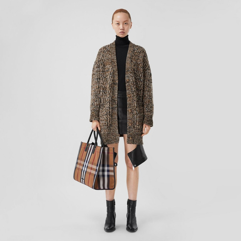 Check Cotton Canvas Tote 7