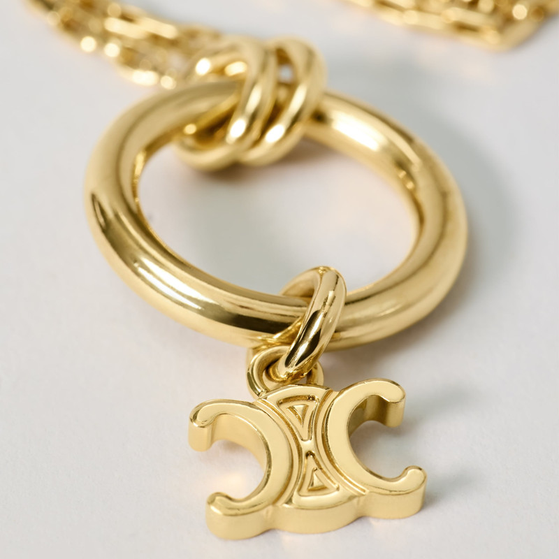 CELINE CELINE CHARMS TRIOMPHE NECKLACE IN BRASS WITH GOLD FINISH outlook