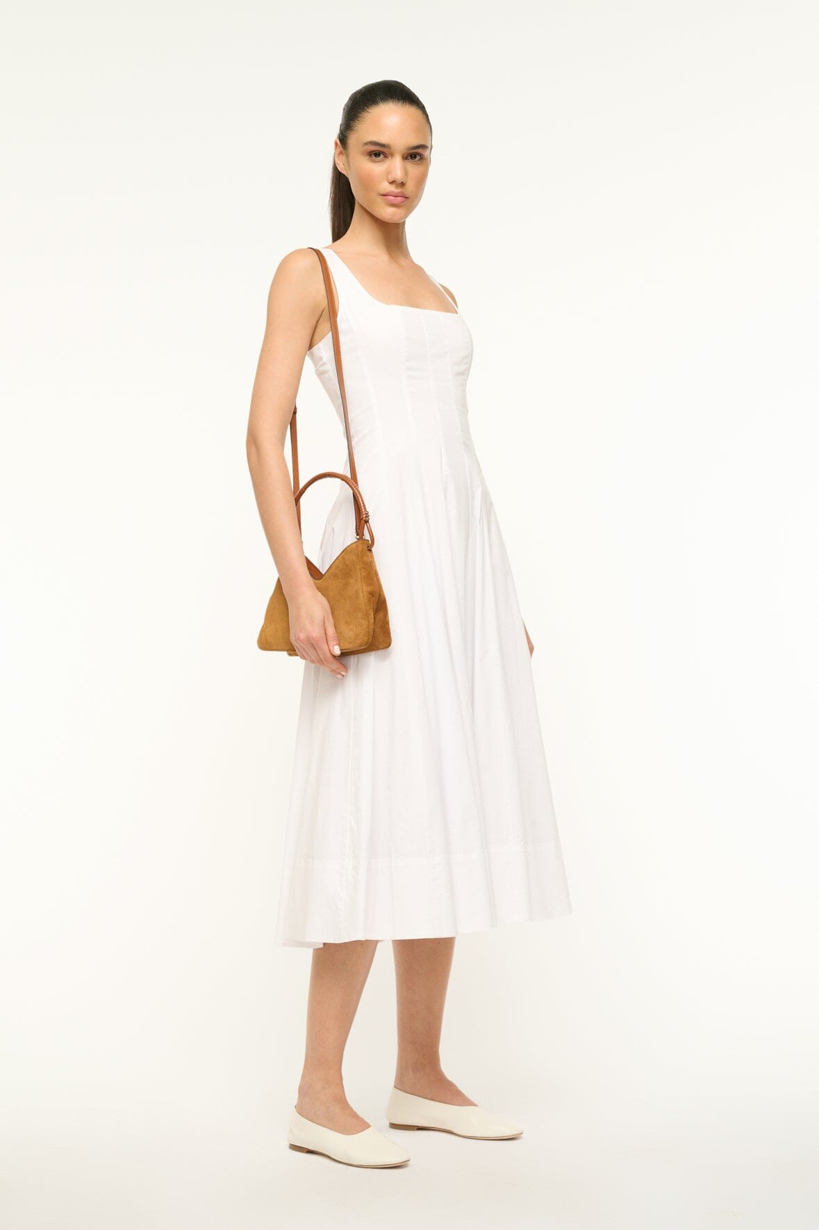 STAUD VALERIE SHOULDER BAG TAN - 6