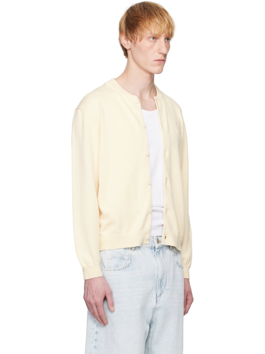 Off-White Bold Fox Head Embroidered Knitted Cardigan - 2