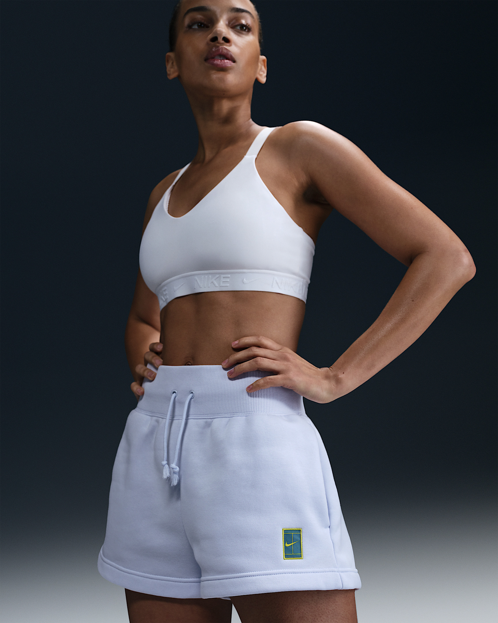 NikeCourt Phoenix Fleece Women's High-Waisted Loose Shorts - 2