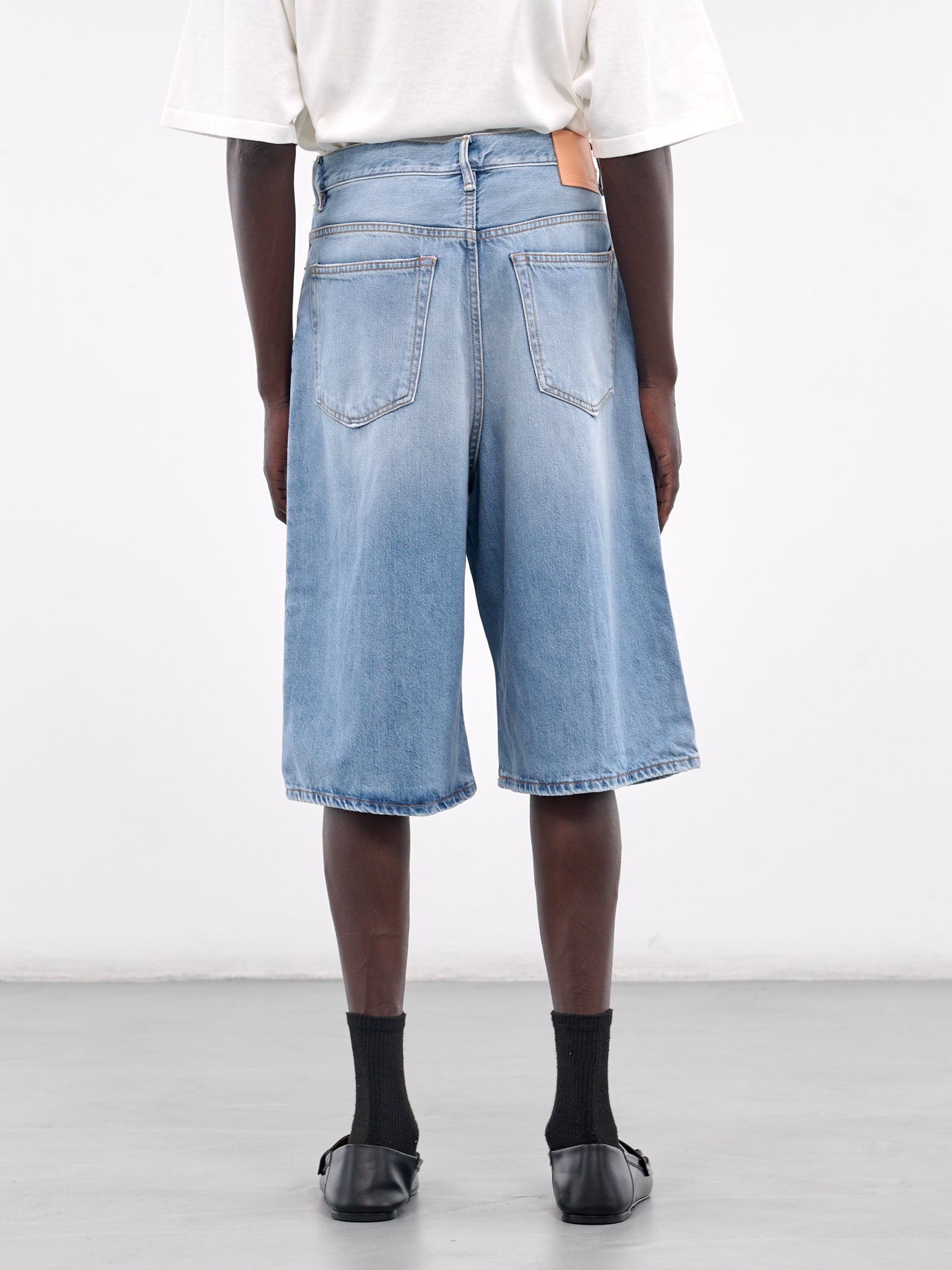 Acne Studios Loose Fit Denim Shorts | hlorenzo | REVERSIBLE