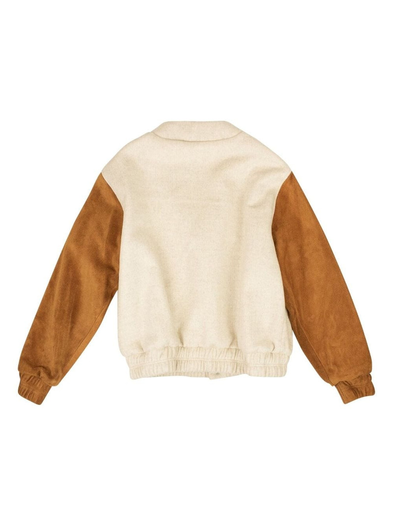 Rhude "Beige/Tan" suede bomber jacket outlook