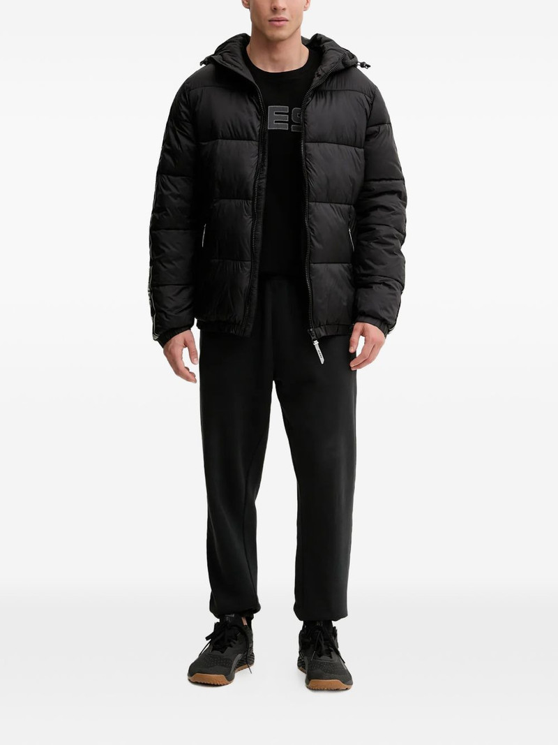 GUESS USA hooded logo-stripe jacket outlook