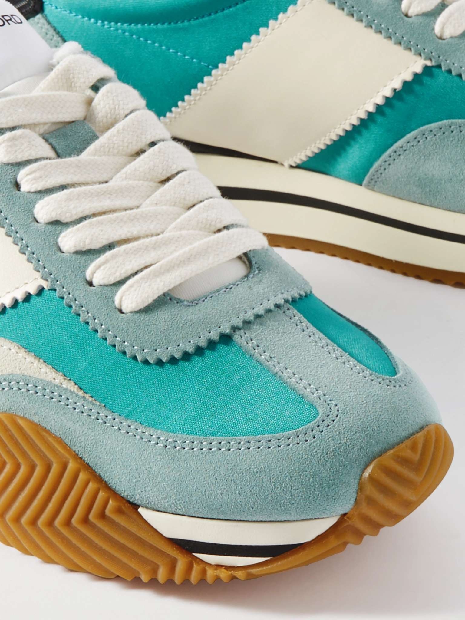 James Rubber-Trimmed Leather, Suede and Nylon Sneakers - 6